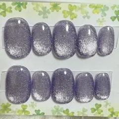 マグネットネイルチップ　紫ネイル　ちゅるん　MG10