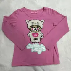 Earth Magic ピンク 長袖カットソー 110