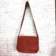 未使用保管品　香久山鞄　ショルダーバッグ　メッセンジャーバッグ　レッド系