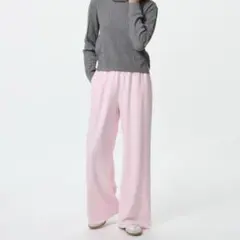 新品ユニクロスエットワイドパンツXL丈長め