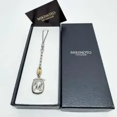 ミキモト MIKIMOTO イニシャル M ストラップ パール付き