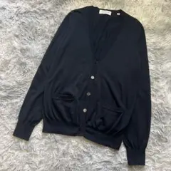 美品 S トゥモローランド トリコ カーディガン ネイビー 綿100%