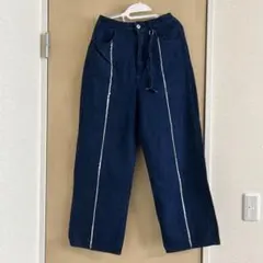 ehkasop デニム ワイドパンツ フリンジラインのサムネイル