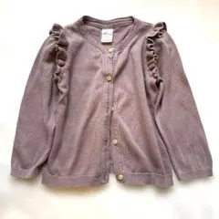 H&M くすみパープル　カーディガン80cm