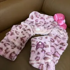 ハローキティ ピンクレオパードフリース