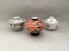 有田焼 特価品 赤絵蓋物3種セット 未使用品
