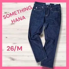 サムシング HANA デニムパンツ ジーパン 26 M ストレッチ ネイビーのサムネイル