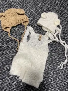 ニューボーンフォト用シロクマ衣装セット