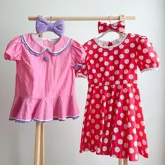 ミニー デイジー 衣装 dハロ 仮装 キッズ レディース　ディズニー エントコス