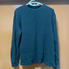 【美品‼️】長袖 ワッフルカットソー ダークグリーンのサムネイル