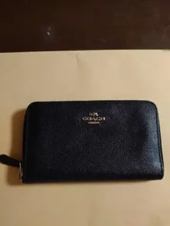 COACH ブラックレザー 二つ折り財布