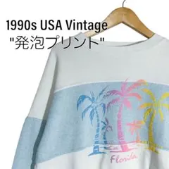 90s USA ヴィンテージ 発泡プリント スウェット フロリダ 白のサムネイル