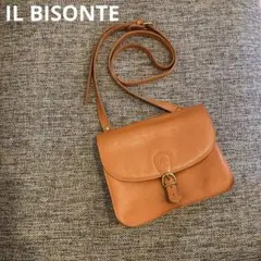 イルビゾンテ ヌメ革 ショルダーバッグ オールレザー フラップ 刻印 
