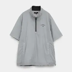 キャロウェイ 半袖 ナイロンジャケット LL グレー ハーフジップ ブルゾン