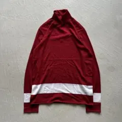 00s emporio armani high neck knit 赤 ニット