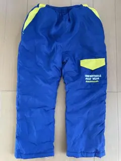 快適なロングパンツ 青 黄色