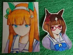 ウマ娘　サイレンススズカ　トランセンド　手描きイラスト　ファンアート