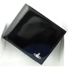 ★ギフトに★新品★箱付 ヴィヴィアンウエストウッド 二つ折り財布 黒×紺★