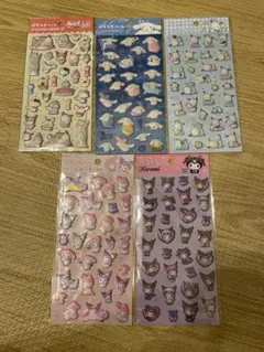 サンリオキャラクターズの「ぷくっとシール」5種