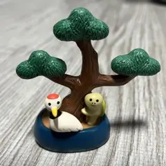 コンコンブル デコレ 鶴亀盆栽&門松　正月　置物