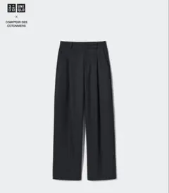UNIQLO ブラッシュドジャージータックワイドパンツ XS