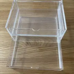 無印良品 重なるアクリルケース２段引出 ２段フタ付引出