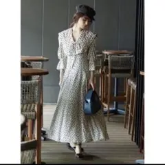 スナイデル SNIDEL ビッグカラークラシカルワンピース　丈詰めあり