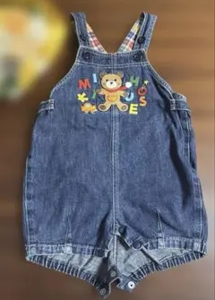 MIKIHOUSE ミキハウス サロペット 5分丈オーバーオール 綿100%