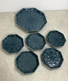 新品 八角皿 6枚セット 幾何学模様 和食器のサムネイル