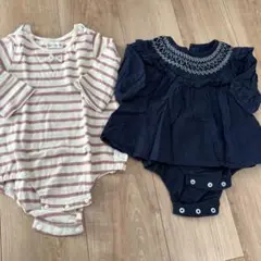 【9月末迄】長袖ロンパース 70〜80 2セット