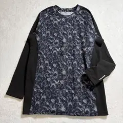 MEDIHEAL/柄物カットソー/フリース/ストレッチ/長袖/ユニセックス/L