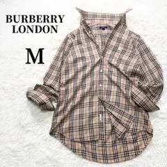 ✨美品✨バーバリーロンドン　ノバチェック　ボタンダウンシャツ　ホースロゴ刺繍
