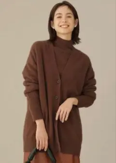 新品　NANO universe ブラウン 茶色　フォックス　カーディガン