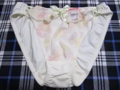 【エメフィール】『花柄 フリル付ショーツ〈M〉』◎サテン/ビジュー⭐︎旧タグ/レア