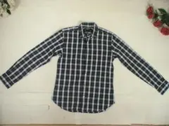 94269 ビューテーアンドユース　長袖チェックシャツ　緑ｘ白　S
