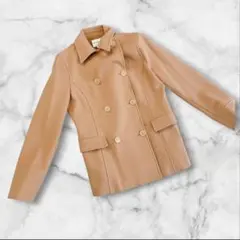 MK KLEIN+ ジャケット　Lサイズ　ブラウン　無地シンプル　定番　毛