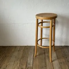 【再塗装・美品】秋田木工 スツール ラタン