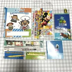 文房具　まとめ売り　鉛筆　線引き　消しゴム　ノート　ミッキー　スティッチ