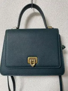 CHARLES & KEITH ハンドバッグ　グリーンS
