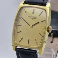 【稼働】ロンジン 847.1057.2 手巻き トノー ゴールド文字盤 メンズのサムネイル