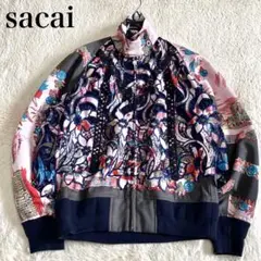 【美品】 Sacai サカイ 花柄 レース 総柄 ライダースジャケット 希少品 2026年最新】sacai ブルゾン レースの人気アイテム - メルカリ
