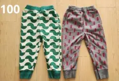 【2着セット】マーキーズ　総柄スウェットパンツ　100　①