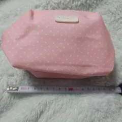 【未使用品】クリニーク　ノベルティ　ピンク 水玉模様 ポーチ 約20cm