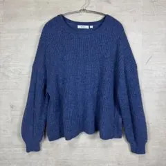 niko and… ワッフル編みニット ブルー L