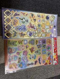 ポケモン ホログラム 箔押し シール 2シートセット