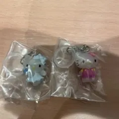 ハローキティ めじるしアクセサリー　天使×お花　2点セット