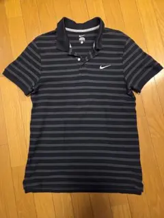 ★『NIKE』★ナイキストライプボロシャツ★黒系★のサムネイル