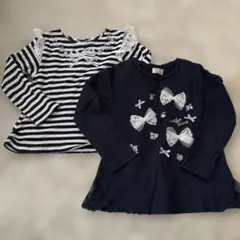 Mdzzo piano ストライプ柄 長袖カットソー 2枚セット 120