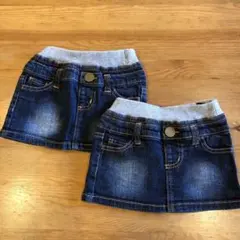 キッズ女の子　MPS  Right-on  デニムミニスカート　90＆100
