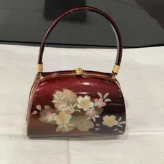 シェル装飾　桜柄　ラメエナメルバック　成人式の振袖に！